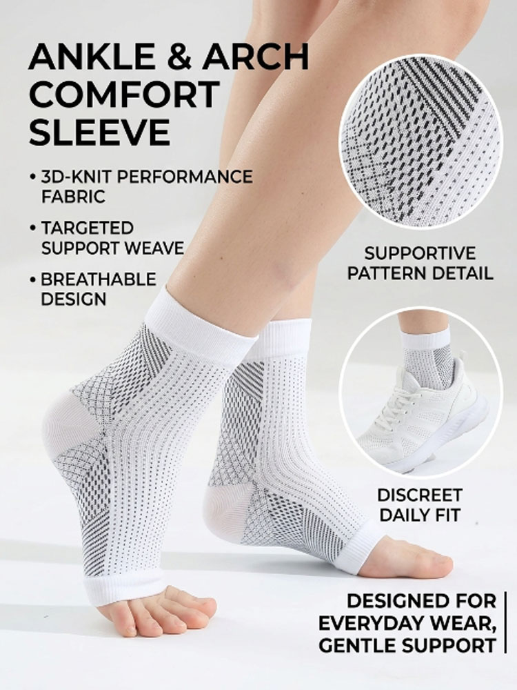 Compression Sleeve Calf - Effen witte kuitmouwen, elastische sportcompressiebeenmouwen, ademend,
