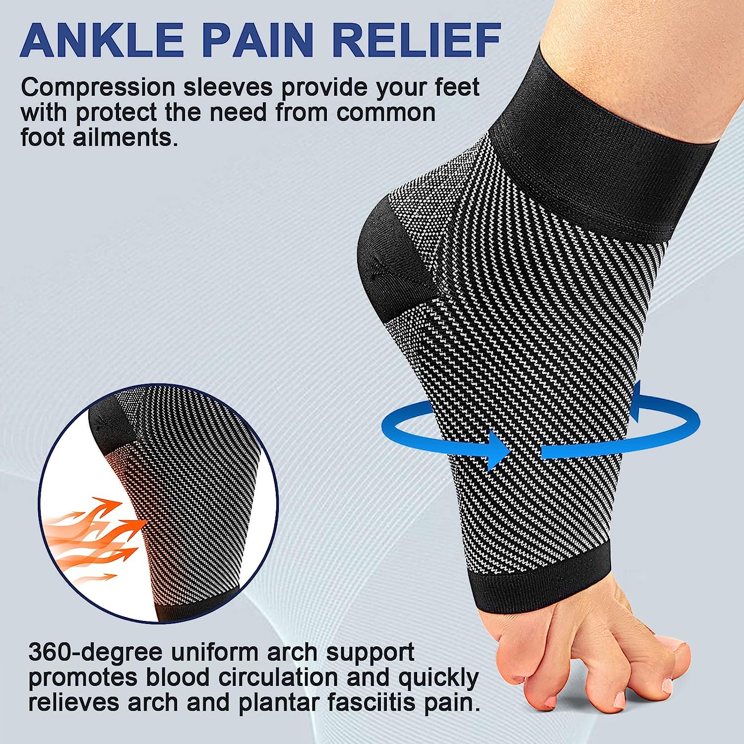 1 paar Fasciitis Plantaris Com - Ankle Brace Sock recensie en prijs