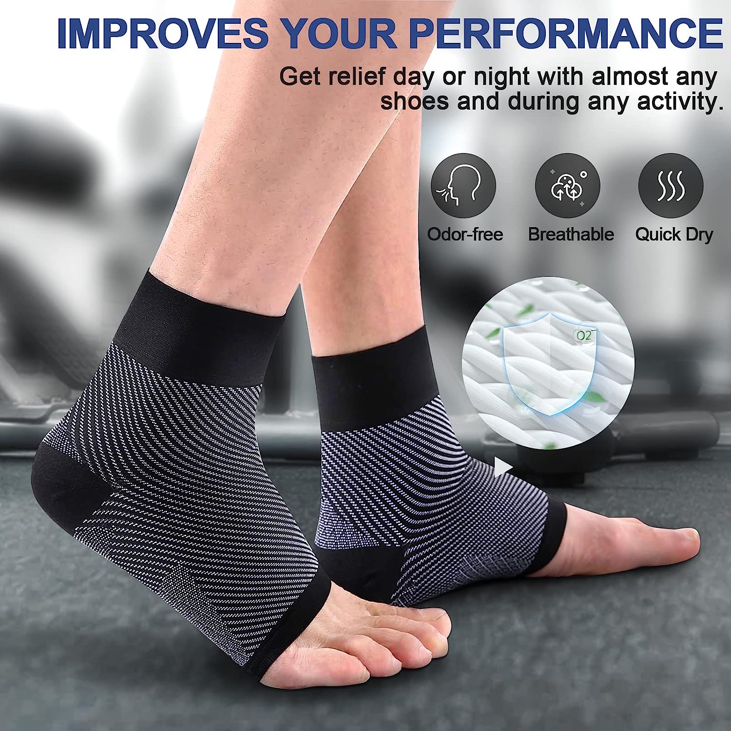 1 paar Fasciitis Plantaris Com - Ankle Brace Sock recensie en prijs