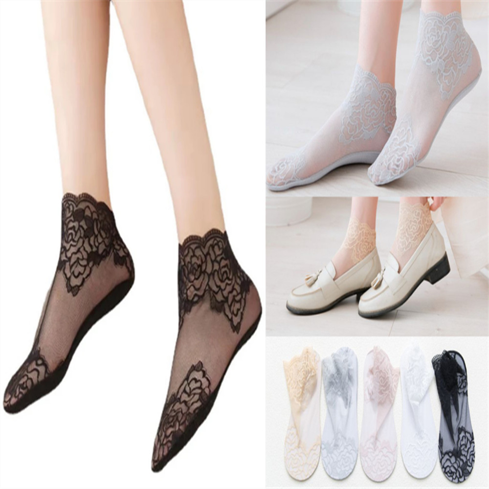 vrouw Kanten roze dunne sokken - Invisibility Sock Loafer recensie en prijs